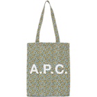 A.P.C. Green Floral Lou Tote