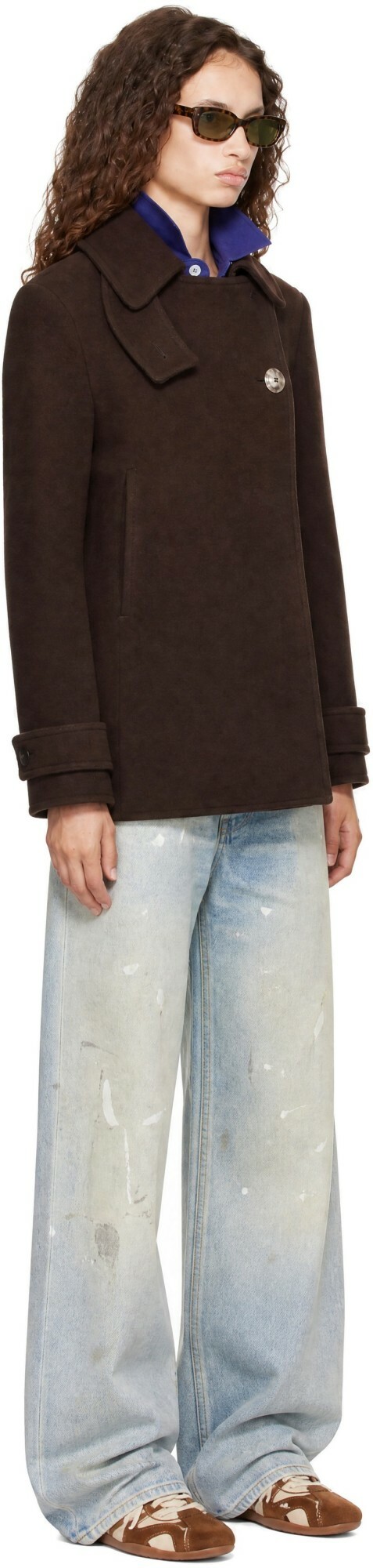 Acne Studios Brown Single-Breasted Wool Jacket