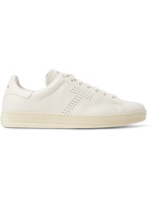 TOM FORD - Warwick Perforated Full-Grain Leather Sneakers - White