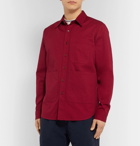 Aspesi - Garment-Dyed Cotton-Twill Overshirt - Red