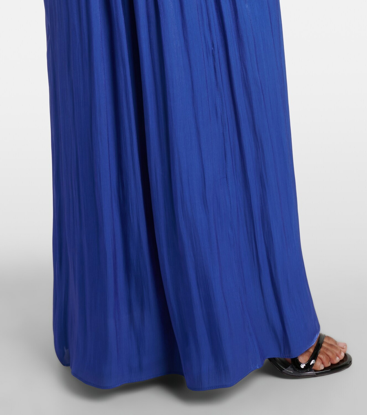 Costarellos Lace-trimmed Lurex georgette gown