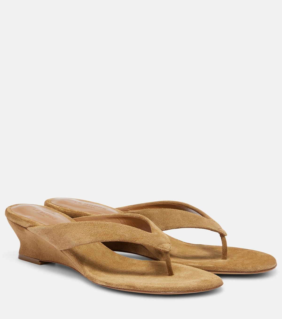 Le Monde Béryl Micro Wedge 40 suede thong sandals