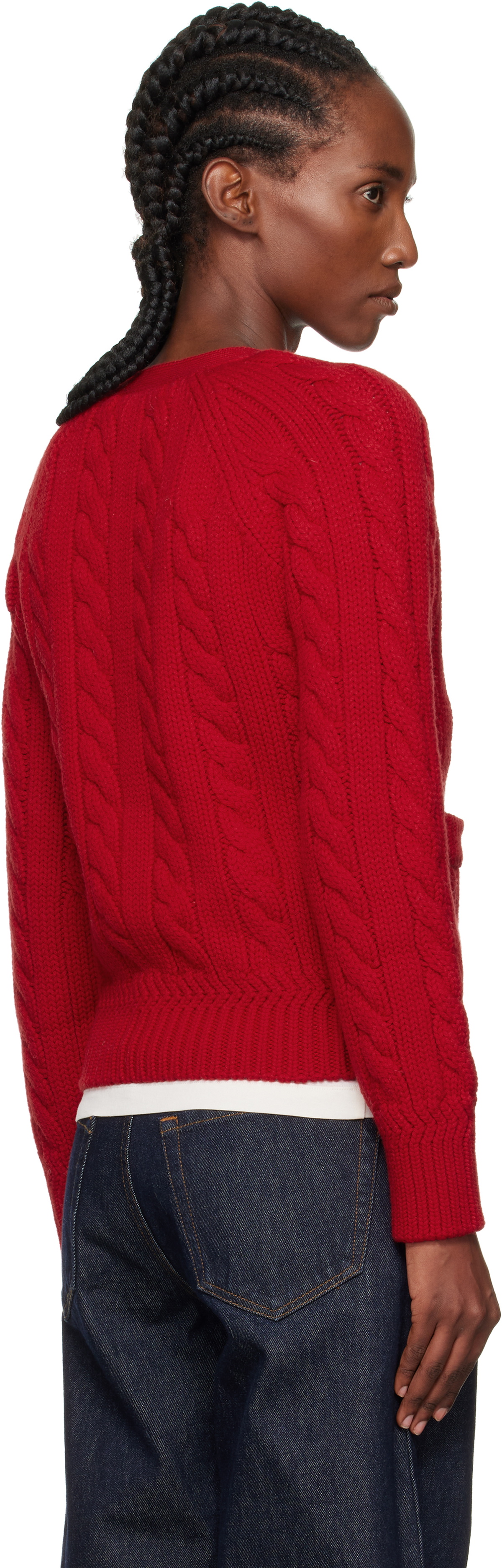 Bally Red Wool Cardigan
