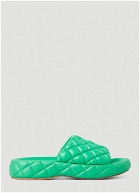 Intreccio Padded Sandals in Green