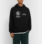 Balenciaga - World Food Programme Logo-Print Fleece-Back Cotton-Jersey Hoodie - Black