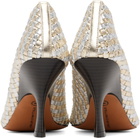 Stella McCartney Silver & Gold Elsa Woven Metallic Heels
