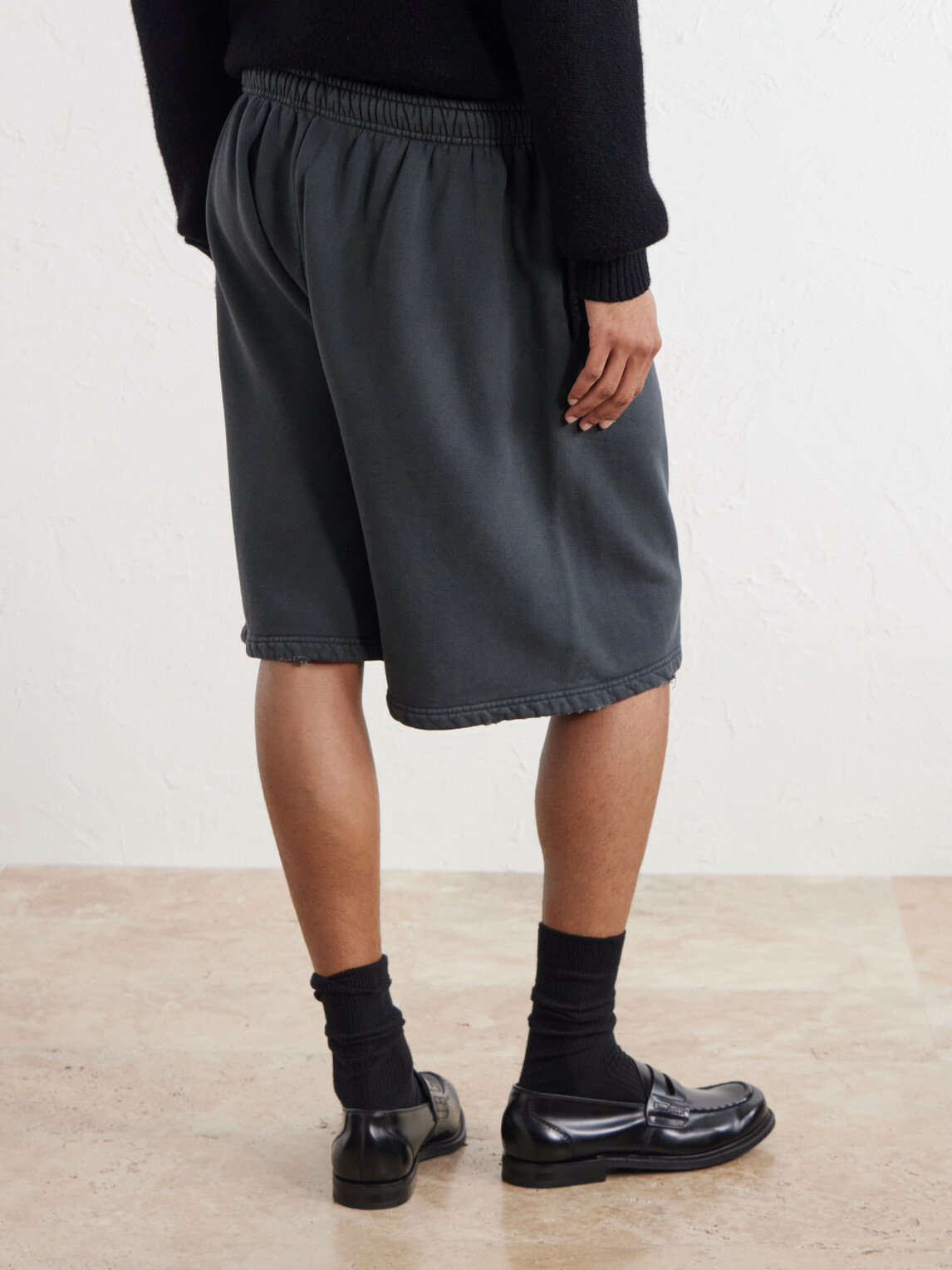 Willy Chavarria - Straight-Leg Printed Cotton-Jersey Shorts - Black