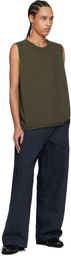 Jan-Jan Van Essche Khaki O-Project Cotton Hemp Jersey Tank Top
