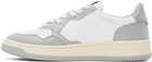 AUTRY White & Gray Medalist Low Sneakers