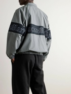 Wacko Maria - Logo-Embroidered Colour-Block Nylon Track Jacket - Gray