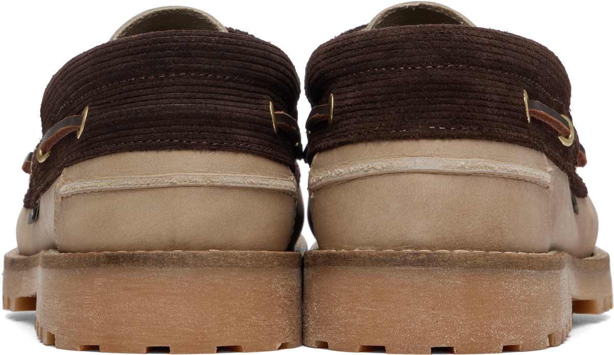 Barbour Beige & Brown Re-Engineered Deck Boat Shoes