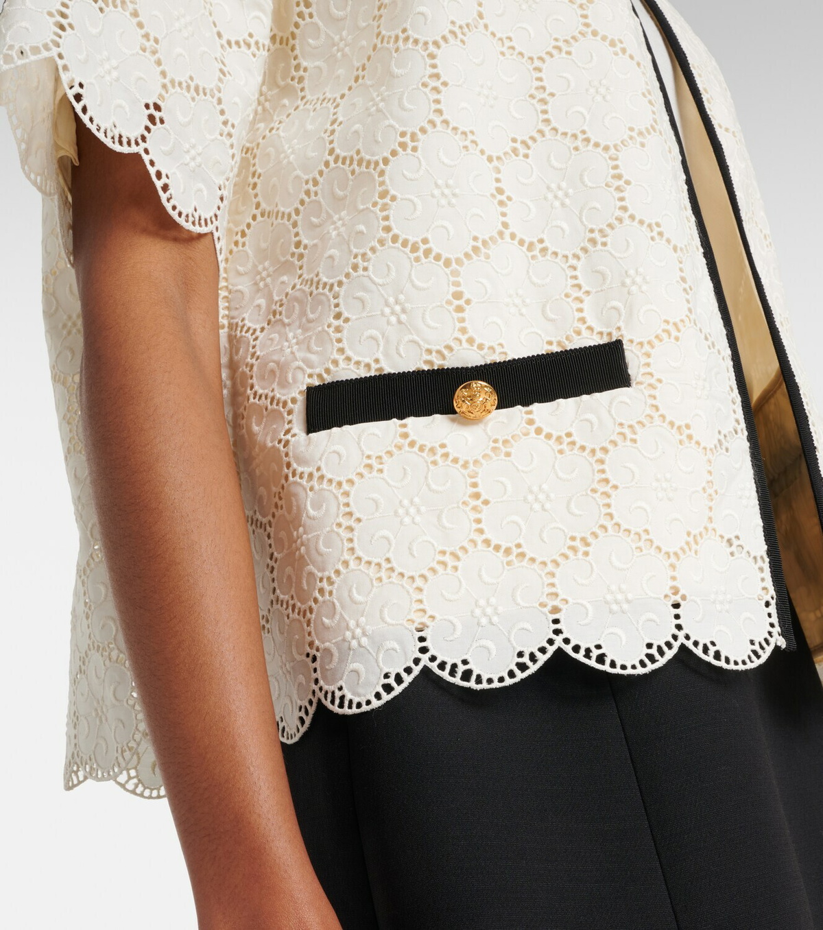 Valentino Embroidered cotton jacket