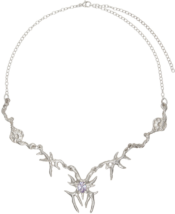 Photo: Harlot Hands SSENSE Exclusive Silver Elain Butterfly Necklace