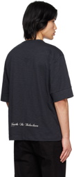 Youths in Balaclava Black Embroidered T-Shirt