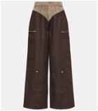 Didu High-rise wide-leg cotton cargo pants