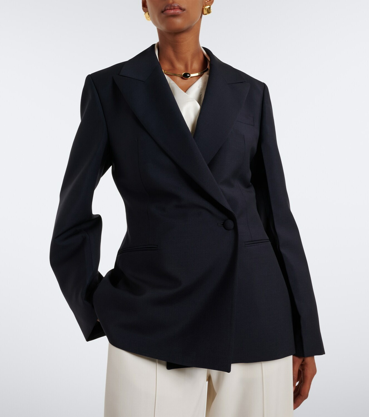 Róhe Double-breasted wool and mohair blazer