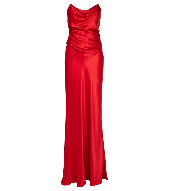 Photo: The Sei Draped silk satin corset gown