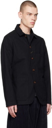 Universal Works Black Bakers Chore Jacket