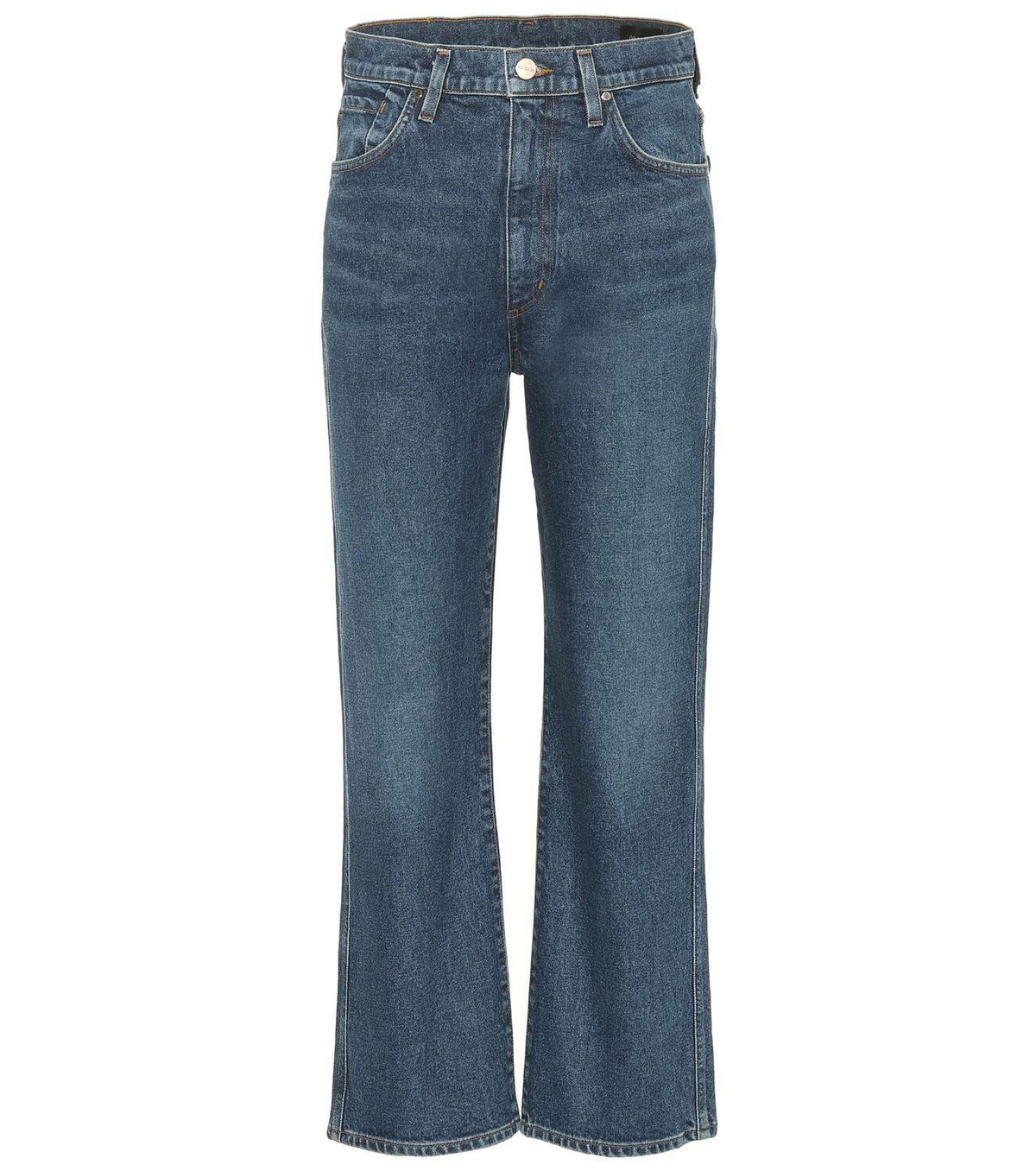 Goldsign High-rise cropped wide-leg jeans