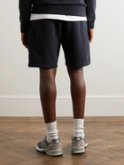 Stone Island - Straight-Leg Garment-Dyed Cotton-Jersey Drawstring Shorts - Blue