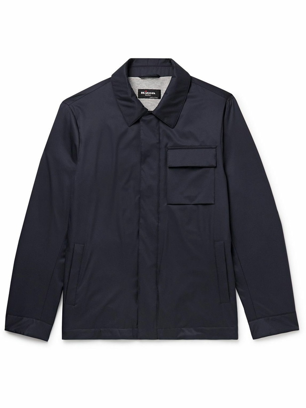 Photo: Kiton - Tech-Twill Overshirt - Blue