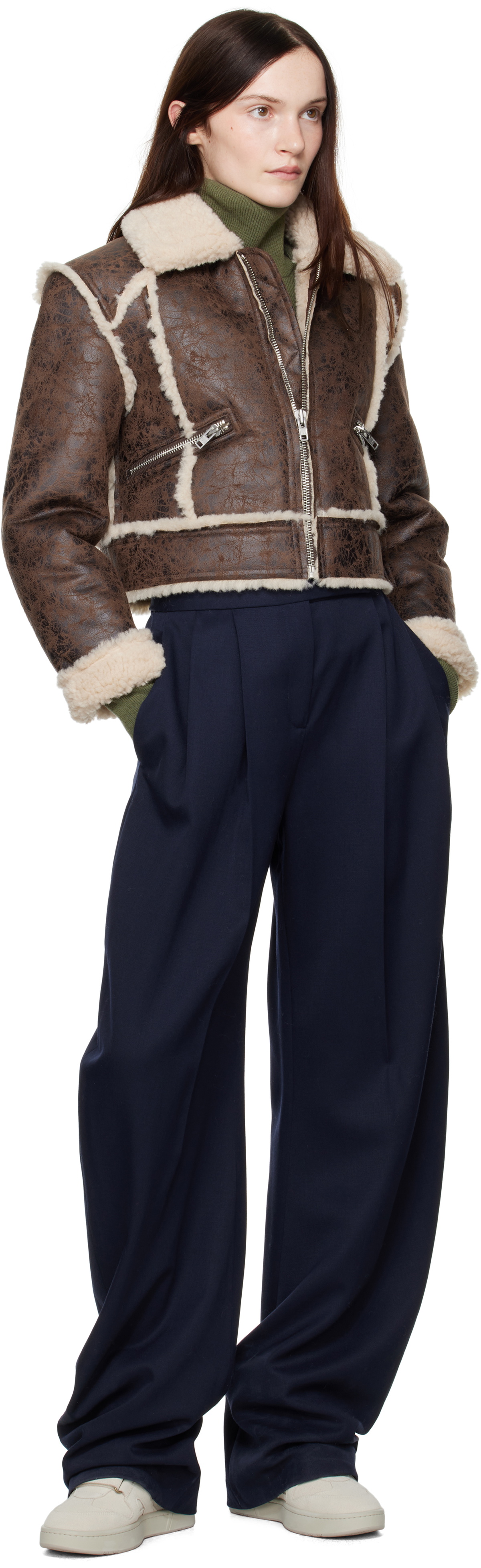 Stand Studio Brown Nyrah Faux-Leather Jacket