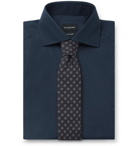 Ermenegildo Zegna - Cutaway-Collar Cotton Shirt - Blue