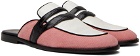 Human Recreational Services Pink & White Palazzo Mules