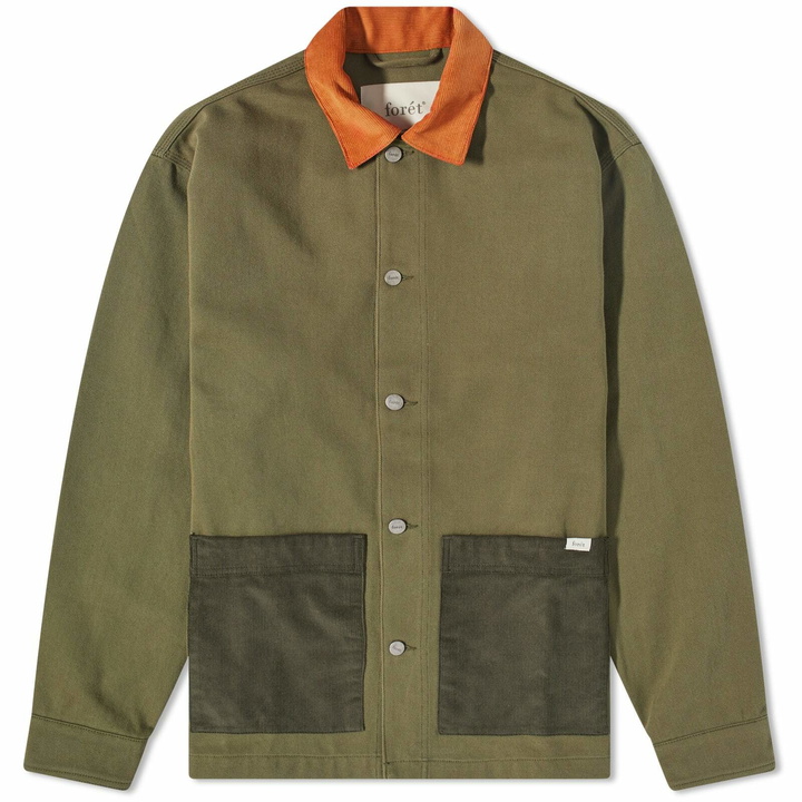 Photo: Foret Men's Heyday Chore Jacket in Army/Khaki