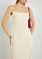 Jacquemus La Robe Maille Plumetis Mesh Maxi Dress Off White