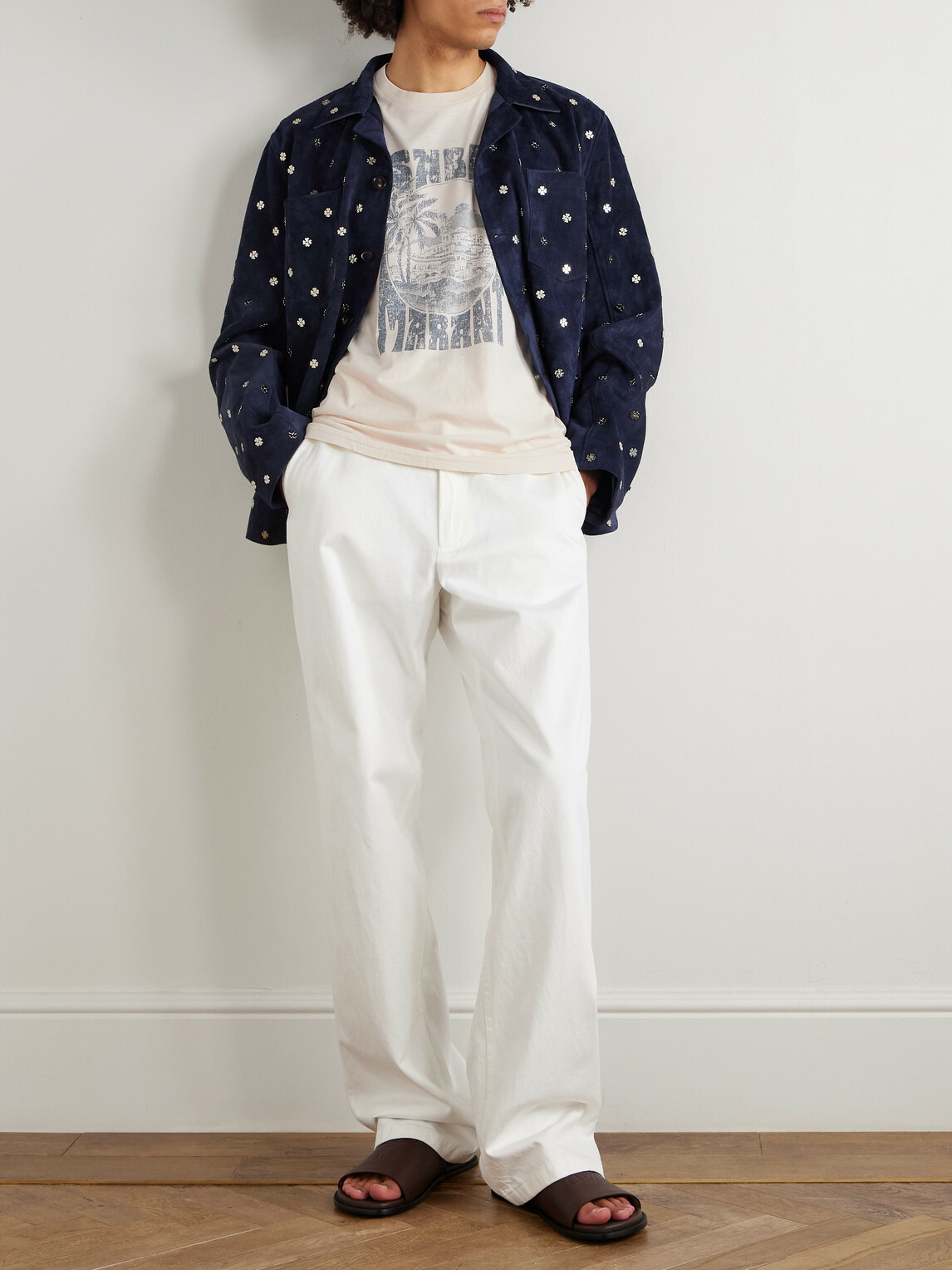 MARANT - Honore Printed Cotton-Jersey T-Shirt - Neutrals