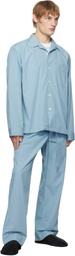 Tekla SSENSE Exclusive Blue AURALEE Edition Cotton Poplin Pyjama Pants