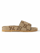 GUCCI - Sideline Monogrammed Canvas Slides - Brown