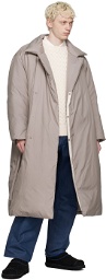 AMOMENTO Beige Belted Down Coat