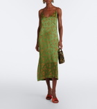 Dries Van Noten Embellished floral jacquard top-handle bag
