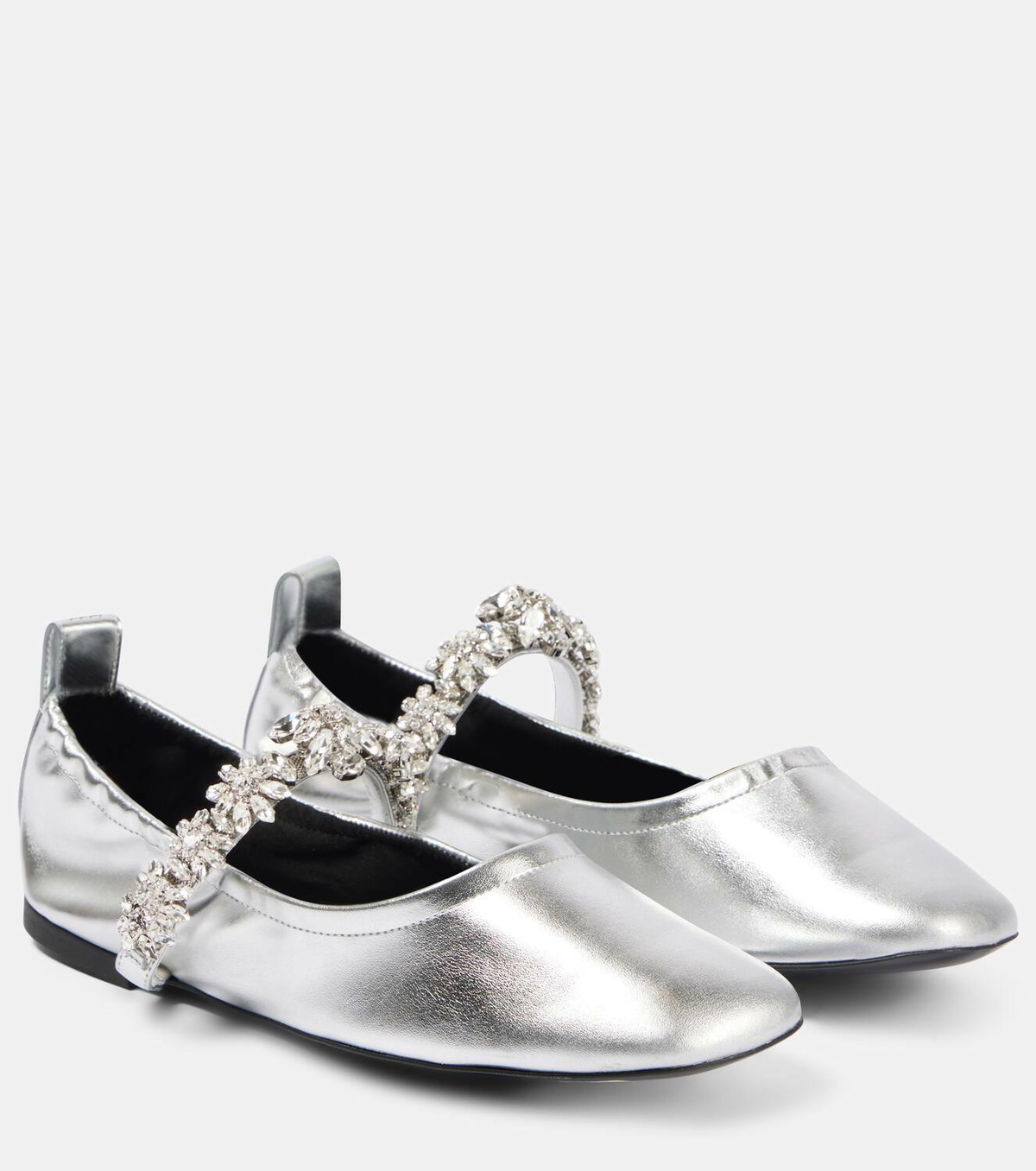 Stella McCartney Elsa metallic faux leather ballet flats