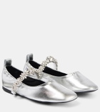 Stella McCartney Elsa metallic faux leather ballet flats