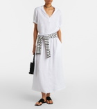 Velvet Virginia linen midi skirt