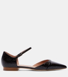 Malone Souliers Ulla croc-effect leather flats