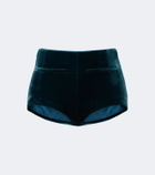 Retrofête Menlo velvet micro shorts