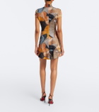 Roberto Cavalli Ruched trompe l’œil minidress