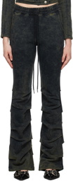 OPEN YY Navy Draped Sweatpants