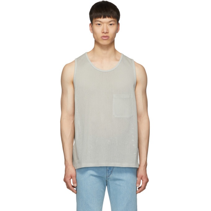Photo: Lemaire Grey Sunspel Edition Mesh Tank Top