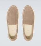 Brunello Cucinelli Chevron suede slip-on shoes