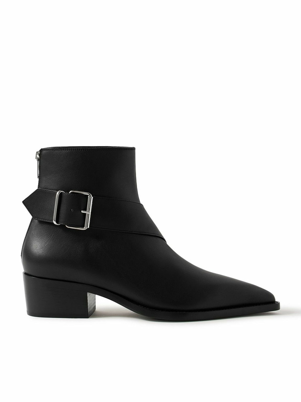 Photo: McQueen - Buckled Leather Boots - Black