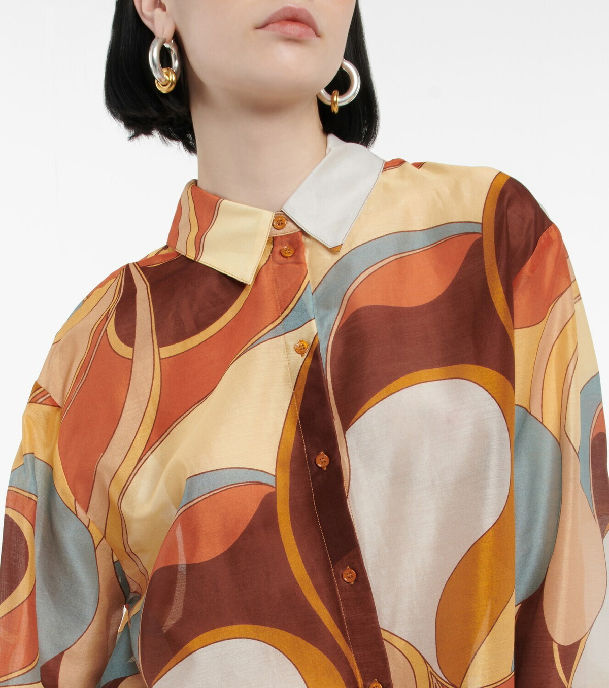SIR - Printed cotton and silk shirt