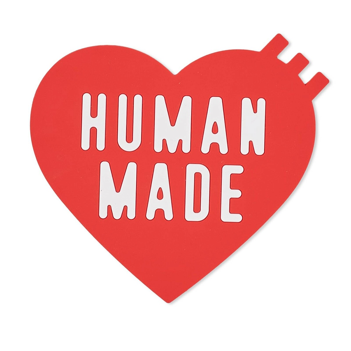 Photo: Human Made Men's Heart Rubber Coaster in Red