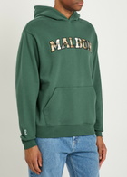Malbon Fesque Preston Logo-appliquéd Hooded Cotton Sweatshirt Green