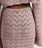 Bananhot Helena open-knit cotton-blend maxi skirt