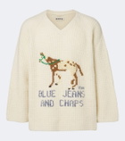 Bode Show waffle-knit intarsia wool sweater